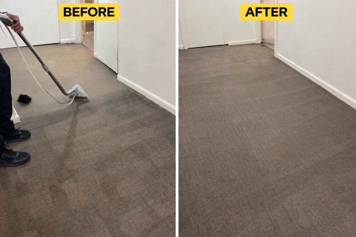 Before and after cleaning image