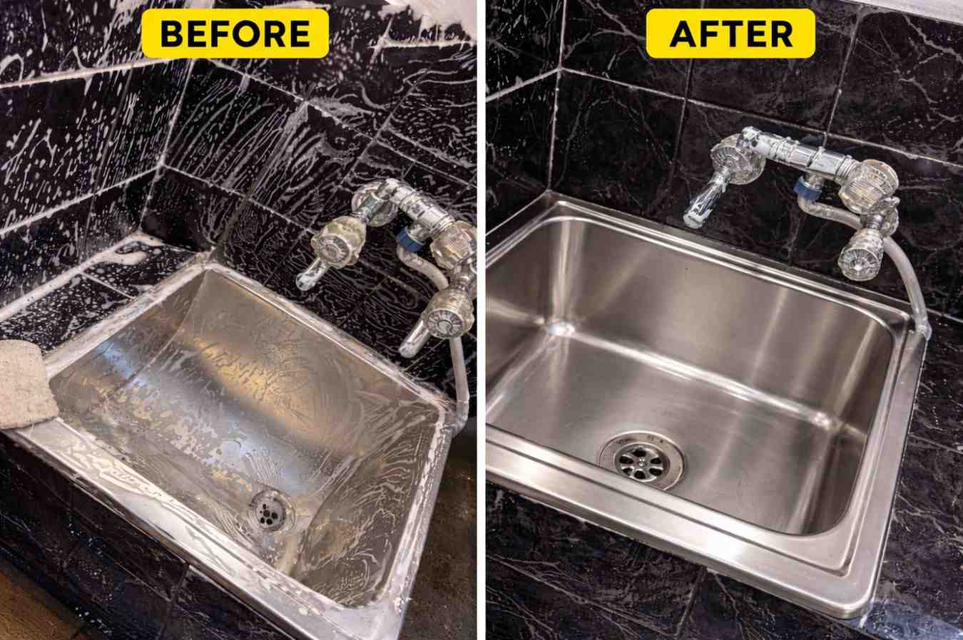 Before and after cleaning result 2